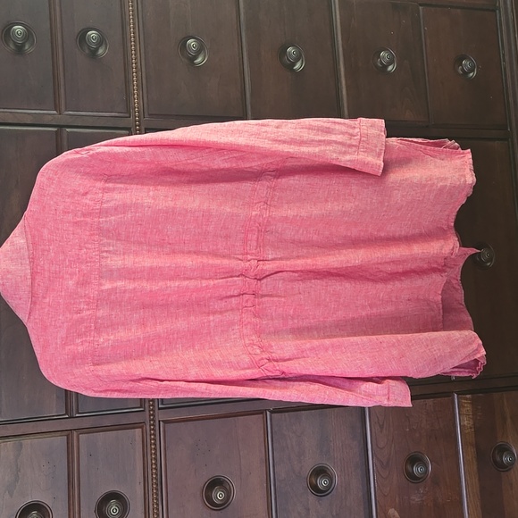 Chico's Linen Lightweight Jacket Size 4 Light Red/Pink - Picture 4 of 7